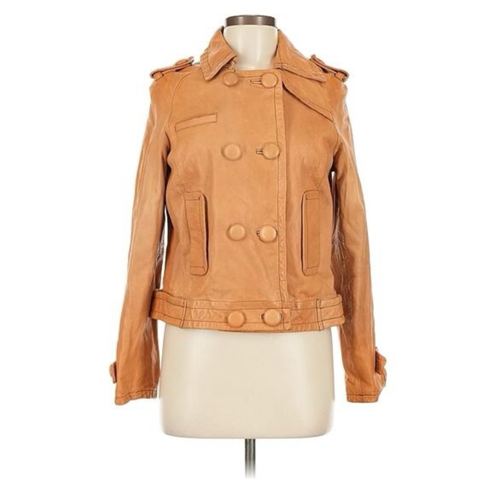 Banana Republic Vintage Tan Leather Jacket